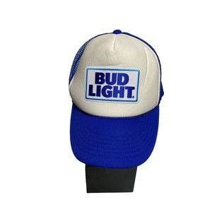 Bud Light Beer Blue & White Baseball/ Trucker Snapback Hat